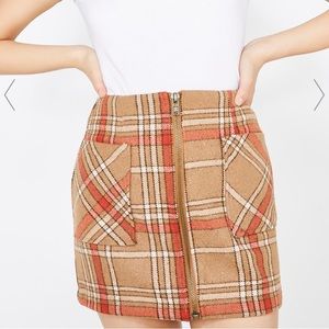FALLOUT GIRL PLAID MINI SKIRT